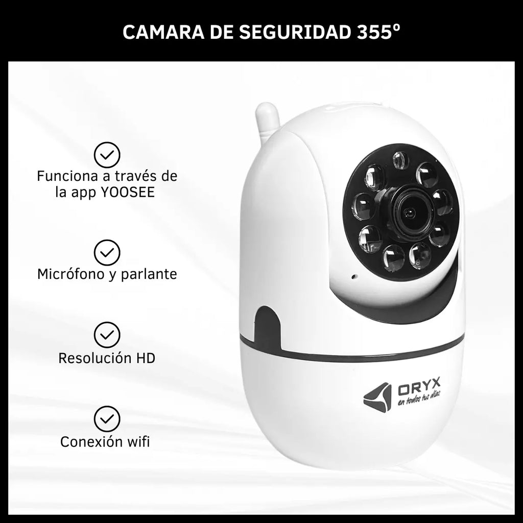 Camara De Seguridad Interior Mesa 360°